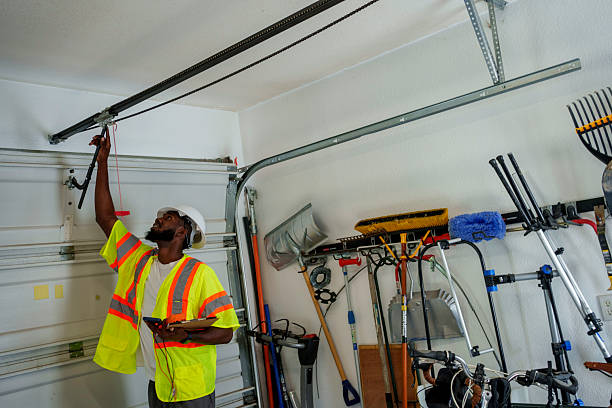 Professional Garage Door Maintenance technician working in Akron, IN